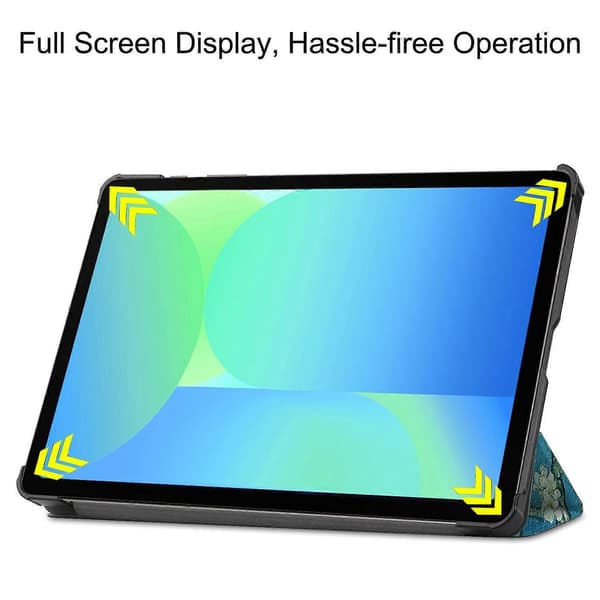 Fodral för Samsung Galaxy Tab S10 FE/S9 FE Mönstertryckt Läderställ Tablet Skydd