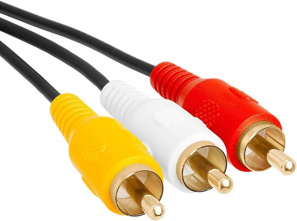 3,5 mm til 3 RCA videokamera lydkabel - 6,5 fot