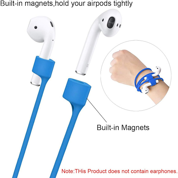 AirPods magnetisk anti-tabt strop, farverig blød silikone sports snor, nakkestrop