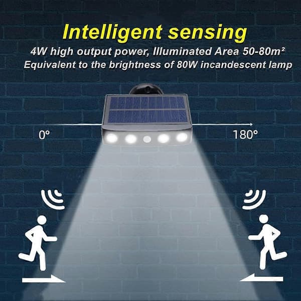 Generisk Solcellsdriven LED-spotlight Bärbar LED-lampa Solcellslampa med 0,8W Solpanel