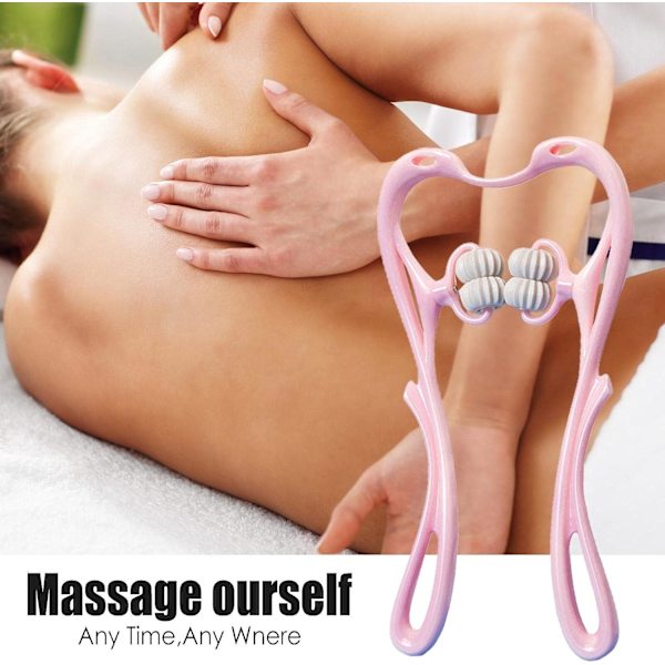 Nackmassagerulle, Axlar Huvud Nacke Massage | 4 Hjul Massager Clip Nacke Artifakt Manuell Massage Avkoppling Enhet, Muskelmassage för Avkoppling