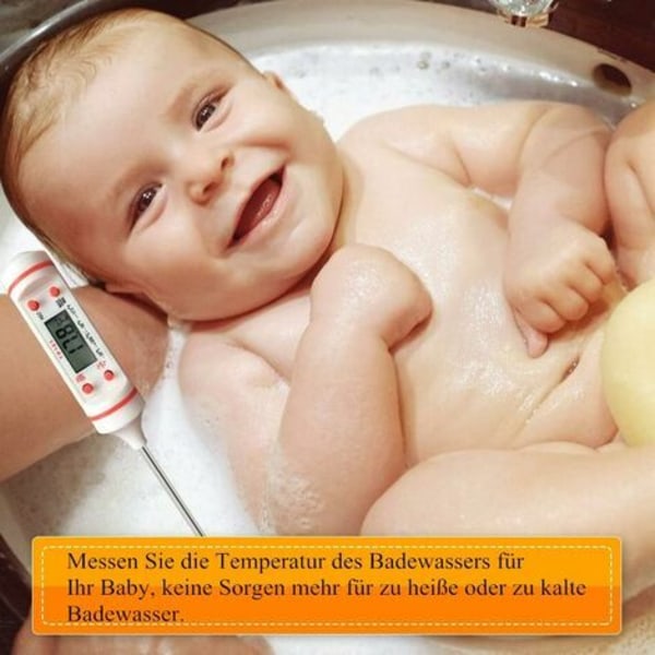 1 stk kjøkkentermometer Universal husholdningstermometer Kjøkkentermometer Kjøtttermometer, Lesbar 50°C-300°C, °C/°F byttbar