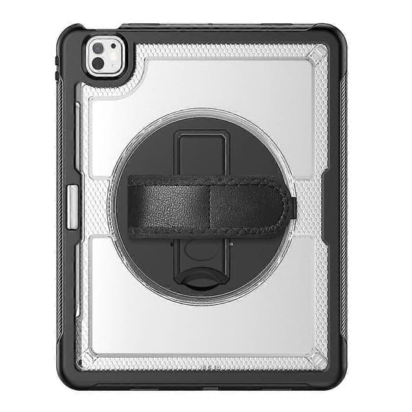 Etui med støttefod til iPad Pro 13 (2024) M4, PC TPE tabletcover med håndrem