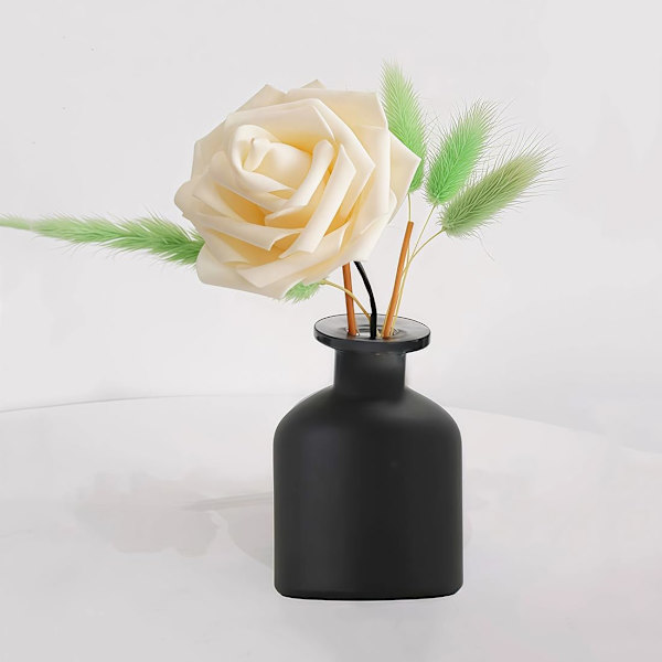 150 ml sort glasdiffuserflaske, aromadiffuser, DIY-erstatningssæt til duftpinde, æteriske olier håndværksindretning