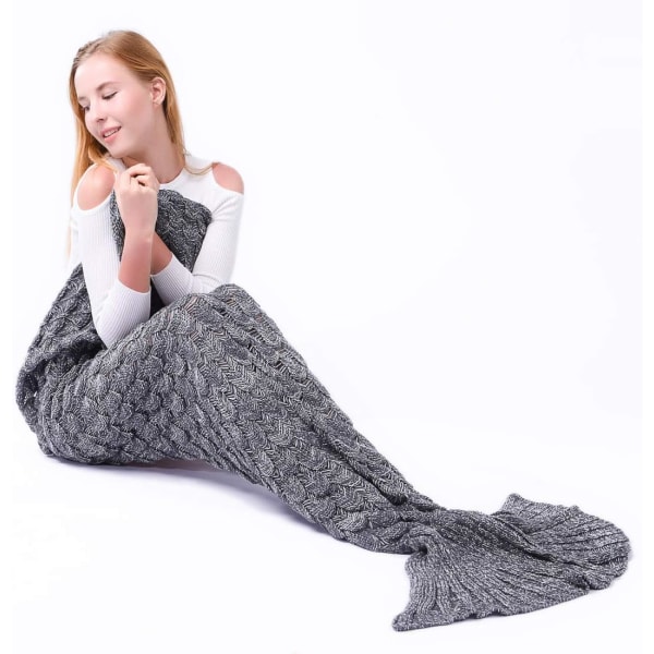 Mermaid Tail -peitto, Merenneitopeitto olohuoneen sohvalle ja lahjaksi, 180x90cm