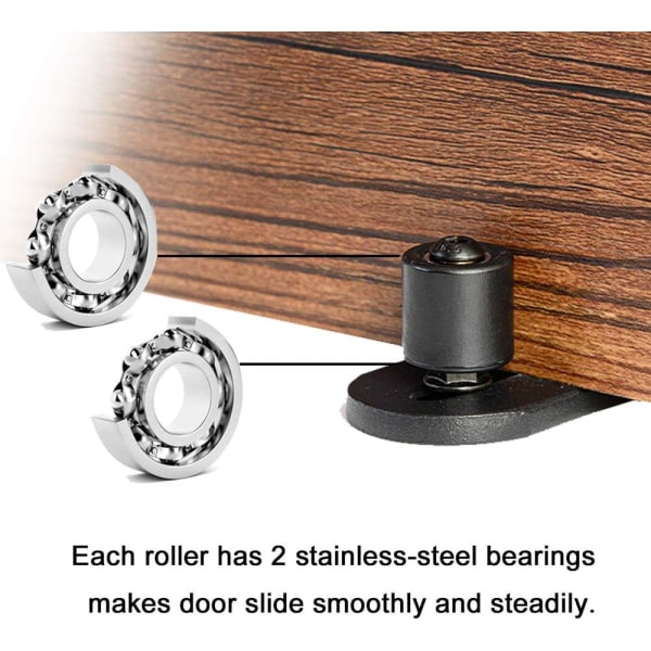 Kuglelejer Design Stay Roller Skydedør Justerbar | Unik Guide Plan med Gulv | Holdbar Stålramme