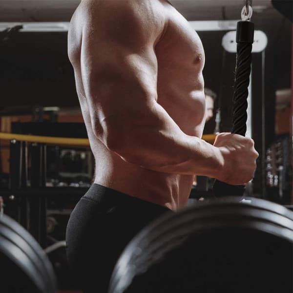 Pulldown-rep med enkelgrepp för triceps- och bicepsövningar, tillbehör till kabelmaskiner och gym