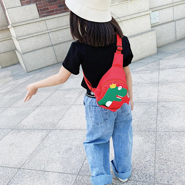 Cross Body Väskor För Barn Pojkar Och Flickor Ryggsäck Söta Dinosaurie Väska Resa Liten Portfölj För Barn Red 6.69inch