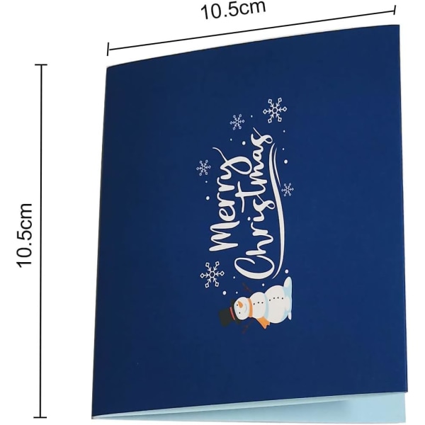 Julhälsningskort popup-kort Julhandgjorda 3D-hälsningskort med kuvert kreativ julklapp, 3 st