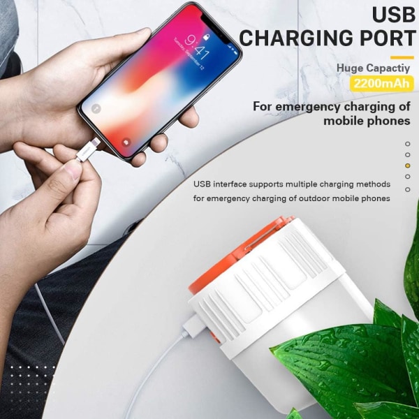 Campinglys, solcelledrevne campinglys, vanntette campinglys, oppladbare bærbare lys via USB