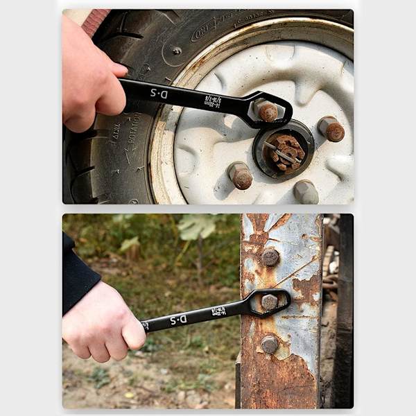Universaali kaksipäinen Torx-avain Monitoiminen lasiavain Säädettävä itsekiristävä korjaustyökalu Ruuvin mutterinpoistotyökalu 8mm-22mm Valkoinen