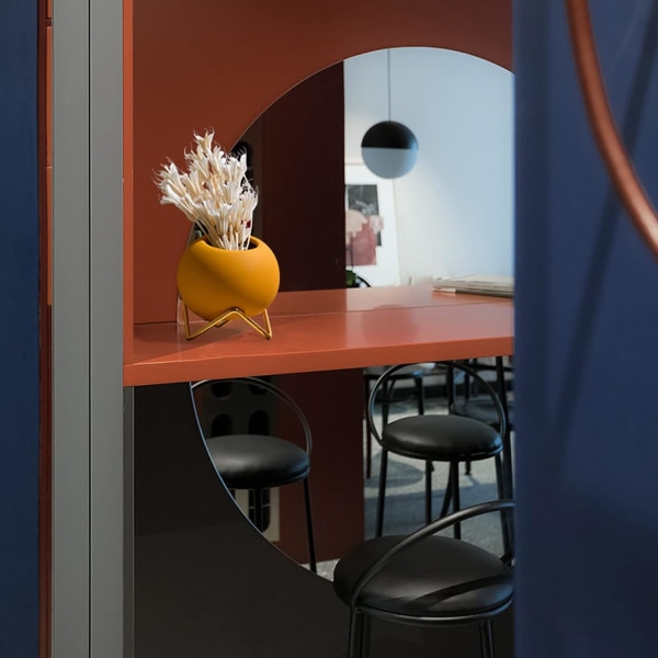 3 st Mini Konstgjorda Växter Krukformad Kulaformad Planter med Luftväxthållare Morandi Kula Vas