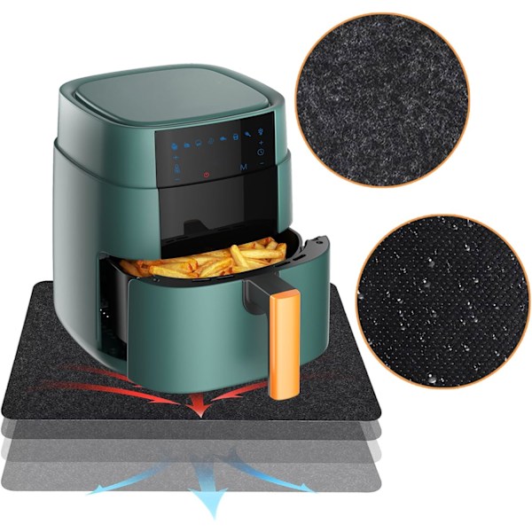 Antislipmatta för airfryer, 2-pack, 44 x 30 cm