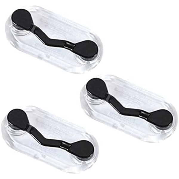 Magnetiska glasögonhållare, namnbricka, märkeshållare, solglasögonhållare, ID-brickahållare, Made In USA, 3-pack (svart)