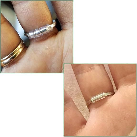15-pakning ringstørrelsesjusterer, ringbeskyttelsespute for løse ringer (2mm/3mm/5mm)