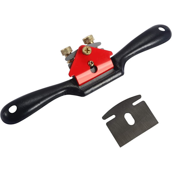 Justerbar SpokeShave med flat bunn og metallblad Trebearbeidingsverktøy med 4-delt høvel