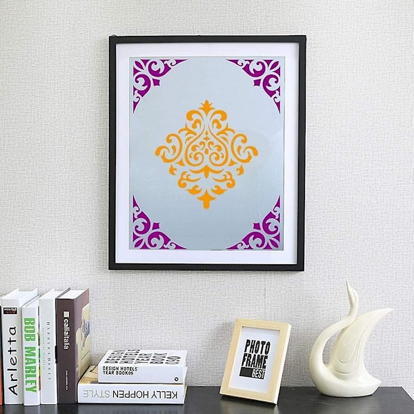 Gjenbrukbare sjablonger - Mandala sjablonger for DIY veggkunst og scrapbooking (16 stk)
