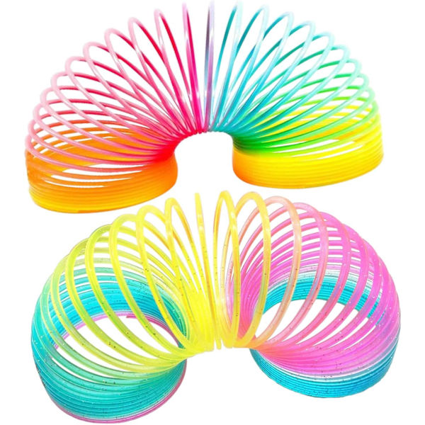 Regnbågsfjäderleksaker, Klassiska Nyhetsfärgade Neon Plastleksak Festtillbehör Pojkar Flickor 3-pack