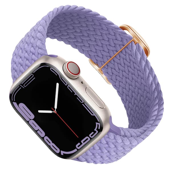 Rem för Apple Watch 49mm / 45mm / 44mm / 42mm Vävda Nylon Lavander