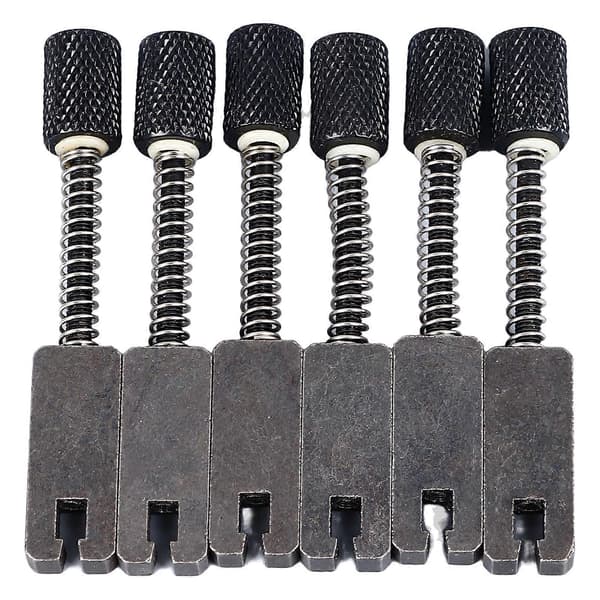 6 st Huvudlös Elektrisk Gitarr Stall Sadel Exakt Pitch Justering Metall Huvudlös Gitarr Stall