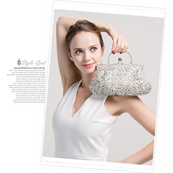 Shiny Fashion Beaded Paljett Pearl Clutch For Women - Vintage Beaded Evening Bags, Brudväskor