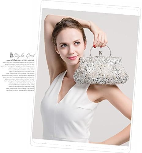 Skinnende Fashion Perle Clutch til Kvinder - Vintage Perle Aften Tasker, Brude Tasker