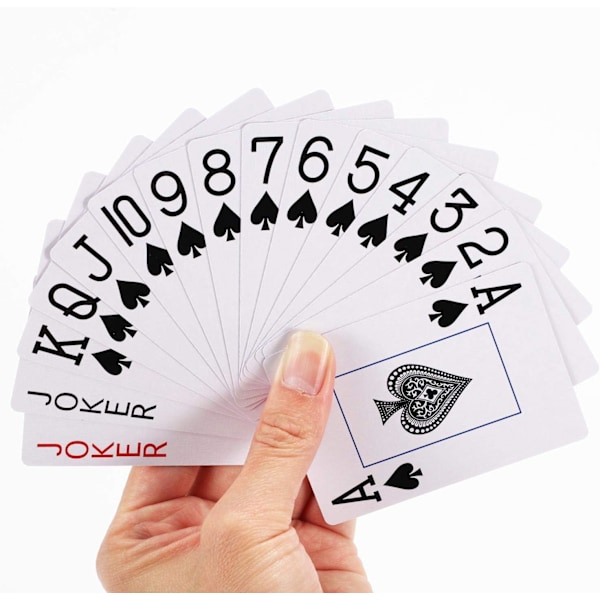 Spelkort, Pokerstorlek Standard Index, 2 Kortlekar (1 Blå och 1 Röd), för Blackjack, Euchre, Canasta, Pinochle-spel