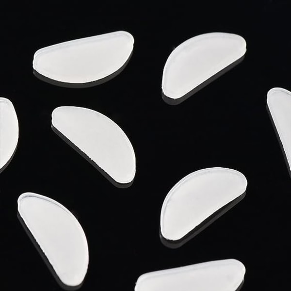 10 par självhäftande näskuddar Halkfria silikonglasögonkuddar för glasögon Solglasögon (klar, 1 mm)