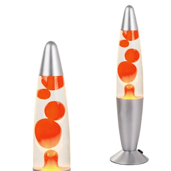 Lavalampa / LED-lampa - 34 cm orange