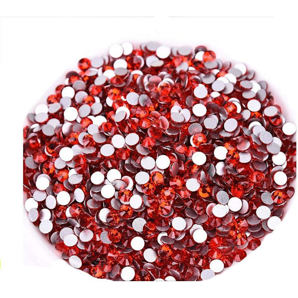 1440 stk. limfiks krystal flad bagside rhinestones glas ædelsten til neglekunst håndværk dekorationer tøj sko Siam 1440pcs