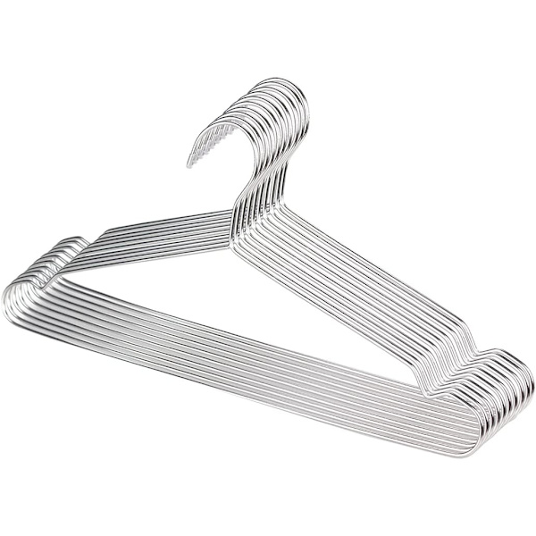30 stk. Metalbøjler, 42 cm rustfrit bøjle, pladsbesparende metalbøjler