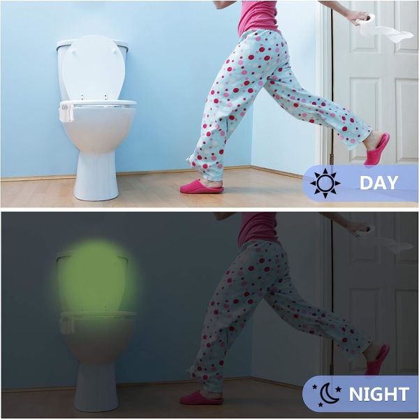 Toalett nattlampa, 16-färger rörelsesensor LED-ljus Färgskiftande lampa Toalettskål Sitslampa