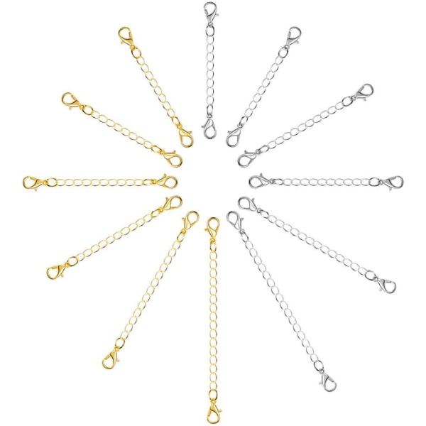 12st kedjeförlängare smycken halsband hummer spännen och förslutningar för halsband armband smycken gör