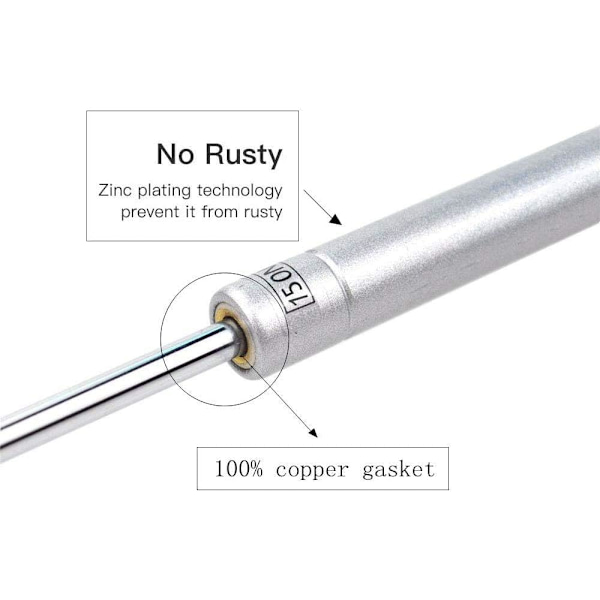 Hydrauliske gasfjedre til løft af døre, skab, køkkenmøbler, hængselsdæmper, 150N/15kg 270 mm, pakke med 2