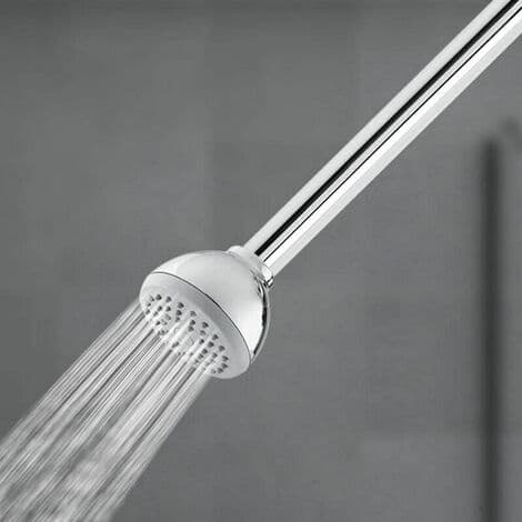 Dusjarmforlengelse, dusjhodeforlenger, vannuttak senker eksisterende dusjhode, solid metall børstet nikkel finish