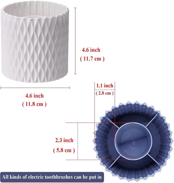 Makeup børsteholder roterbar makeup børsteholder kop makeup beholder opbevaring hvid