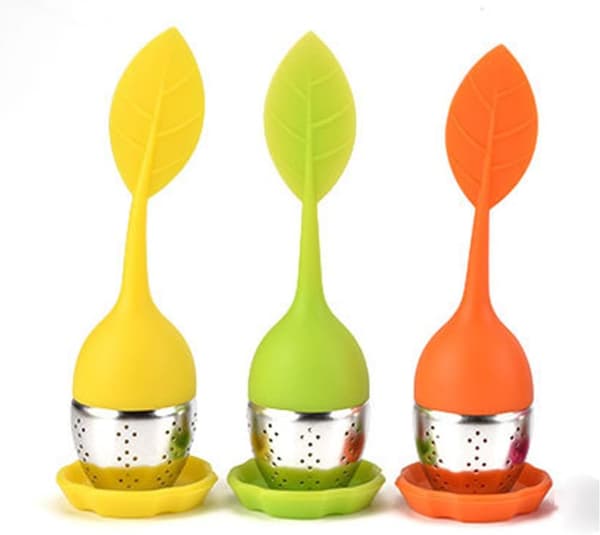 3-pak Løsbladste-infusere, Silikone Te-infuser Finmasket Løs Te-si Silikone Låg Tekopfilter