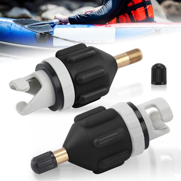 2PCS SUP Pump Adapter, Luftventil Adapter för Snabb Uppblåsning av Kanoter, Paddelbrädor, Stand Up Paddles, Kajaker