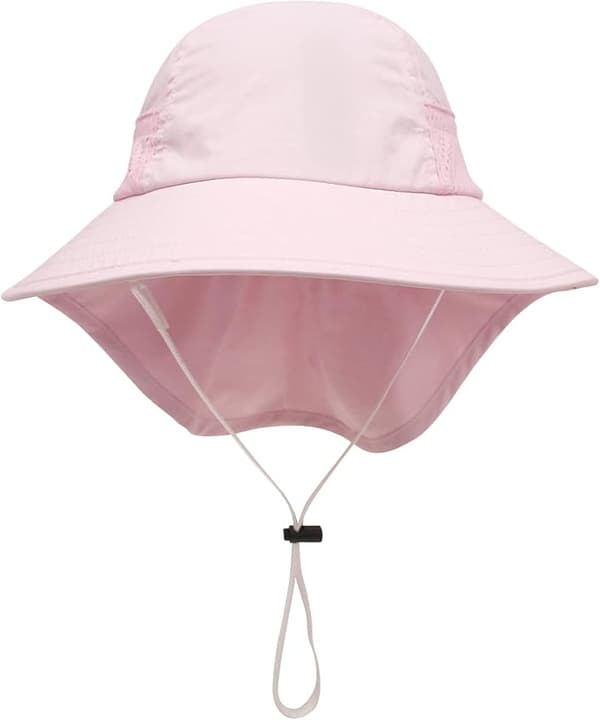 Sommerbaby Solhatt, Justerbar Beskyttelse Bredbremmet Strandhatt for Barn Jenter Gutter