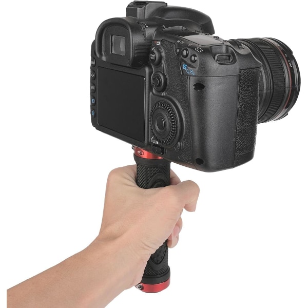 Kamerahandtagsstöd Stabilisator med 1/4" hanskruv för digital videokamera Actionkamera LED-videoljus Smartphone