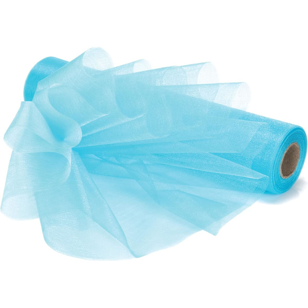 Genomskinlig organza tyll på rulle 22 cm x 15 m Elegant dekorativ tyg för bröllopsstolar bordslöpare gästgåvor hantverksmaterial