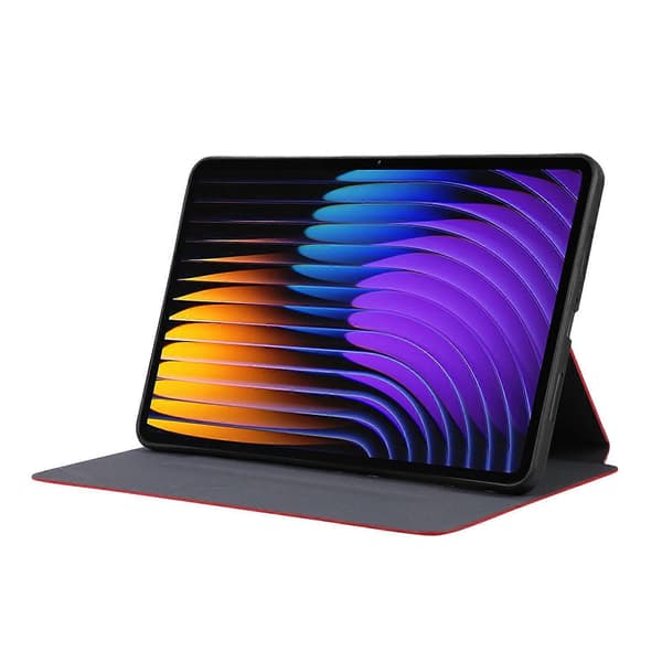 Stöttåligt PU-läderfodral med stativ för Xiaomi Pad 7/7 Pro - Röd