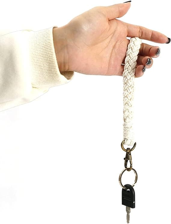 Håndlavet håndledsrem nøglering rustik stil håndledsrem håndlavet holder til kvinder