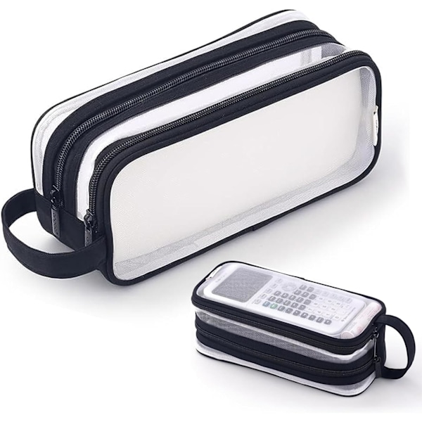 Etui, gennemsigtigt etui, etui kontor etui Black