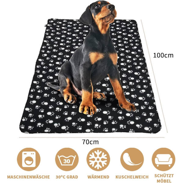 3-pakning teppe til hund og katt - Vaskbart teppe
