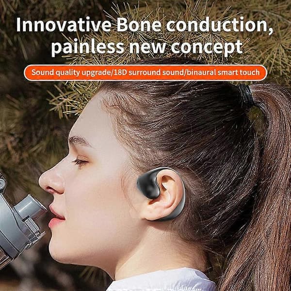Typ B JR02 Bluetooth Headset Trådlösa Hörlurar med Digital Display Laddningsfodral