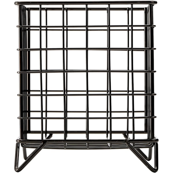 2-pakning kaffeputeholder, firkantet tråd K-koppholder Espresso-puteorganisator, metall kaffeputeoppbevaringskurv for kjøkken, pantry, kontor, svart
