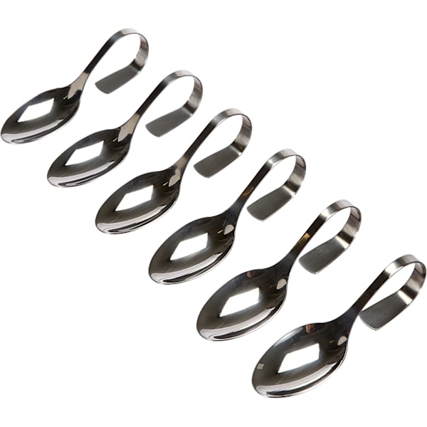 6 KPL ESITTELYLUSIKOIDEN SETTI, Ruostumaton teräs, Hopea, 13*4,5 cm
