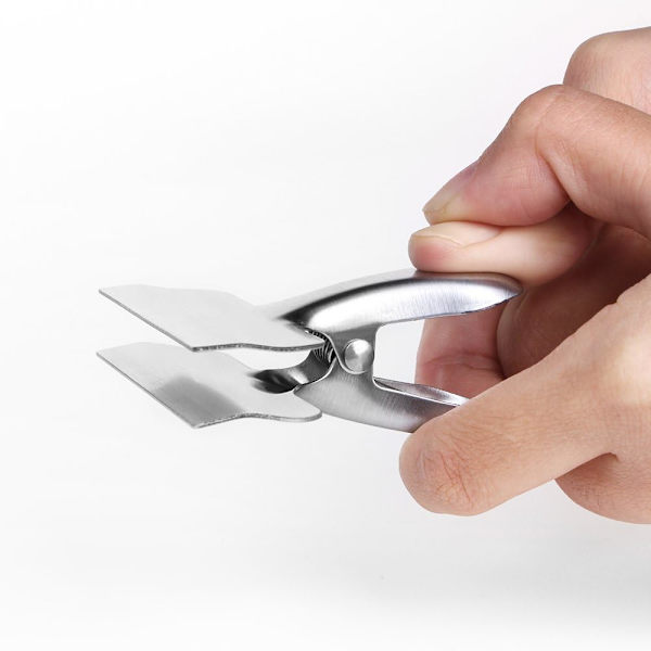 8 pakker chip clips, 7,7 cm brede rustfrit stål heavy-duty fødevarepose clips til lufttætte forseglinger på fødevareposer, kontor, køkken, hjem