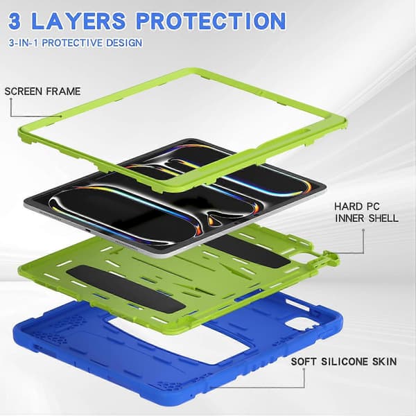 Ställfodral PC+Silikon Anti-fall Tablet Cover för iPad Pro 13 (2024)